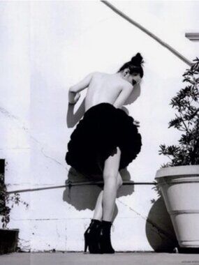 Runway ALAIA Black Mohair Wool Ruffled Crinoline Full Circle Dress Skirt 38 NWOT